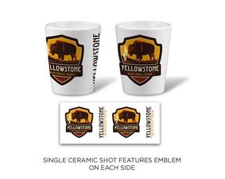 Yellowstone Bison Ceramic Shot | Tourist Courts