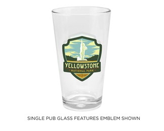 Yellowstone Old Faithful Pub Glass | Made in the USA