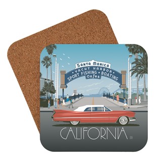 Santa Monica Pier Classic Sign | American made coaster