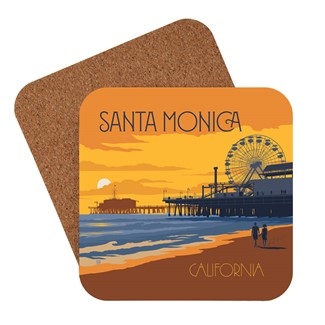 Santa Monica Pier Sunset | American made coaster