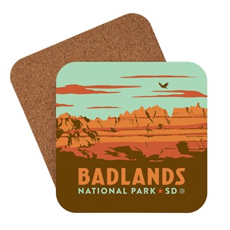 Badlands NP Emblem Coaster | Made in the USA