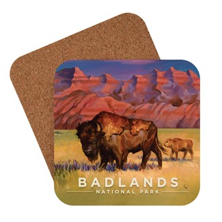 Badlands NP Bison Coaster | USA Made