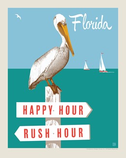 Florida Rush Hour / Happy Hour 8" x 10" Print | USA Made