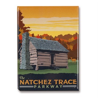 Natchez Trace Parkway Cabin | Metal Magnet
