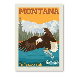 MT Eagle & Salmon | Vertical Sticker