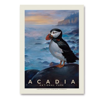 Acadia NP Puffin Vert Sticker | Vertical Sticker