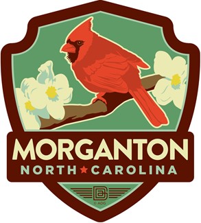 NC Morganton Cardinal Emblem Sticker | American Made