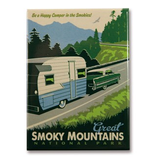 Great Smoky Car Camping | Metal Magnet