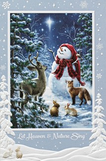 Heaven & Nature Sing | Snowman Christmas cards