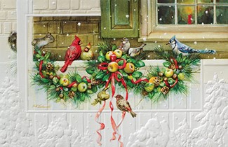 Porch Gathering | Songbirds Christmas cards