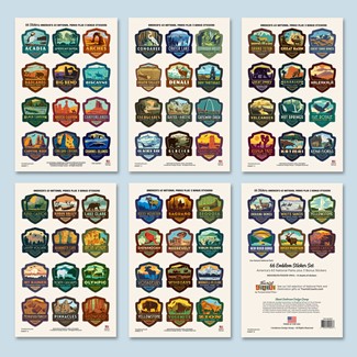63 NP & 3 Bonus Small Emblem Sticker Set | Made in America