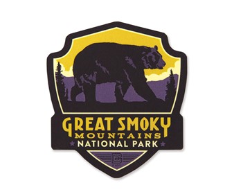 Great Smoky Bear Wooden Emblem Magnet | American Made
