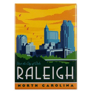 Raleigh, NC Magnet | Metal Magnet