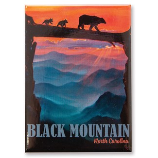 NC Black Mountain Bear Crossing Magnet | Metal Magnets