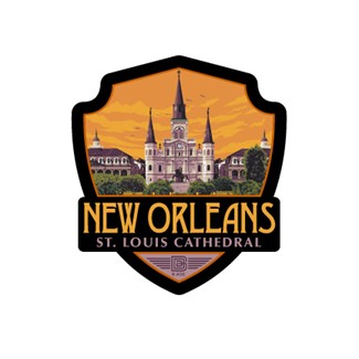 New Orleans St. Louis Cathedral Emblem Sticker | Emblem Sticker