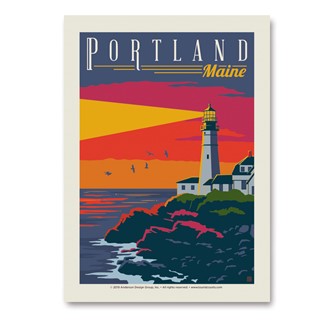 Portland, ME Vert Sticker | Vertical Sticker