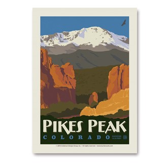Pikes Peak, CO Vert Sticker | Vertical Sticker