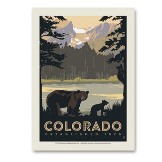 Sprague Lake Bears CO Vert Sticker | Vertical Sticker