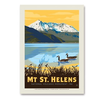 WA, Mount St. Helens Vert Sticker | Vertical Sticker