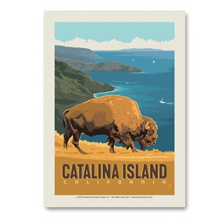 Catalina Bison Vert Sticker | Vertical Sticker