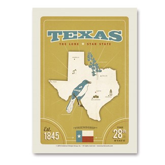 State Pride Print Texas Vert Sticker | Vertical Sticker