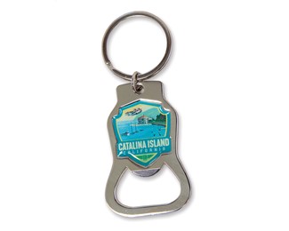 Catalina Island Emblem Bottle Opener Key Ring | American Made