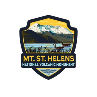 WA, Mount St. Helens Emblem Sticker | Made in the USA