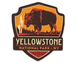 Yellowstone NP Emblem Wooden Magnet | American Made