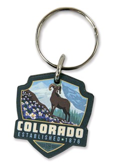 Columbine CO Wooden Key Ring | American Made