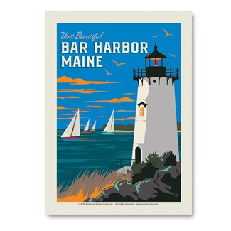 Visit Beautiful Bar Harbor Vert Sticker | Vertical Sticker