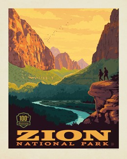Zion 100th Anniversary Vertical 8" x 10" Print | 8" x 10" Print