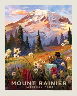 Mt. Rainier Moment in the Meadow 8" x10" Print | American Made