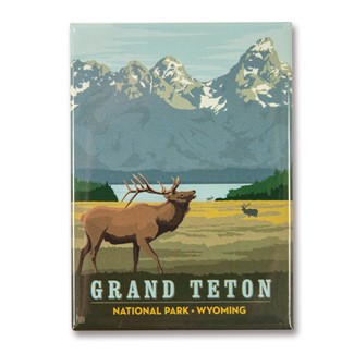 Grand Teton Bugling Elk Magnet | Metal Magnet