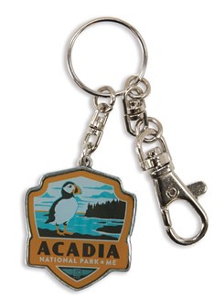 Acadia NP Emblem Pewter Key Ring | American Made