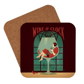 Wine O'clock Coaster | American made coaster