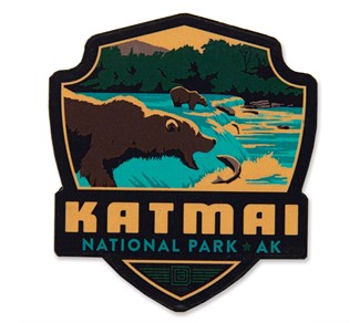Katmai Emblem Wooden Magnet | American Made