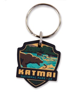 Katmai Emblem Wooden Key Ring | American Made