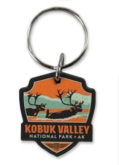 Kobuk Valley Emblem Wooden Key Ring | American Made