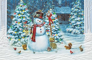 Show Time Snowman | Snowman boxed Christmas cards