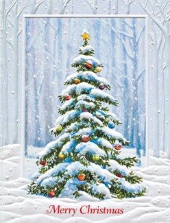 Celebration Tree II | Petite themed boxed Christmas cards