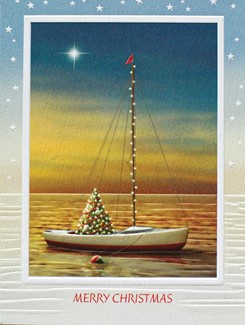 Sail Away | Embossed seashell greeting cards