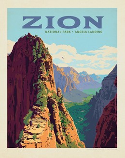 Zion Ascent to Angels Landing Vertical 8"x10" Print | American Made