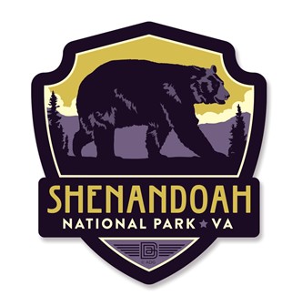Shenandoah Bear Emblem Wooden Magnet | American Made