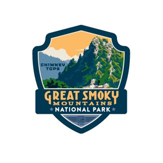 Great Smoky Chimney Tops Emblem Sticker | Emblem Sticker
