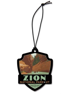 Zion The Narrows Emblem Wooden Ornament | American Made