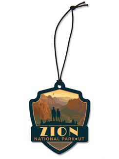 Zion Angels Landing Emblem Wooden Ornament | American Made