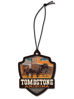 OK Tombstone, AZ Emblem Wooden Ornament | American Made