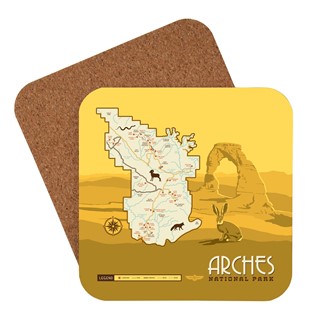 Map of Arches NP Coaster | American Made