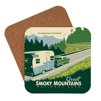 Great Smoky Car Camping Coaster | American Made Coaster