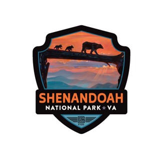 Shenandoah Bear Crossing Emblem Sticker | Emblem Sticker